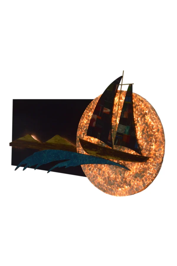 SAIL TO HOPE LIGHTED WALL DECOR