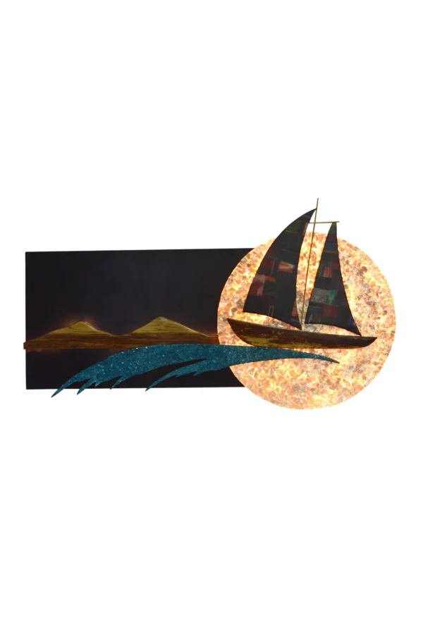 SAIL TO HOPE LIGHTED WALL DECOR